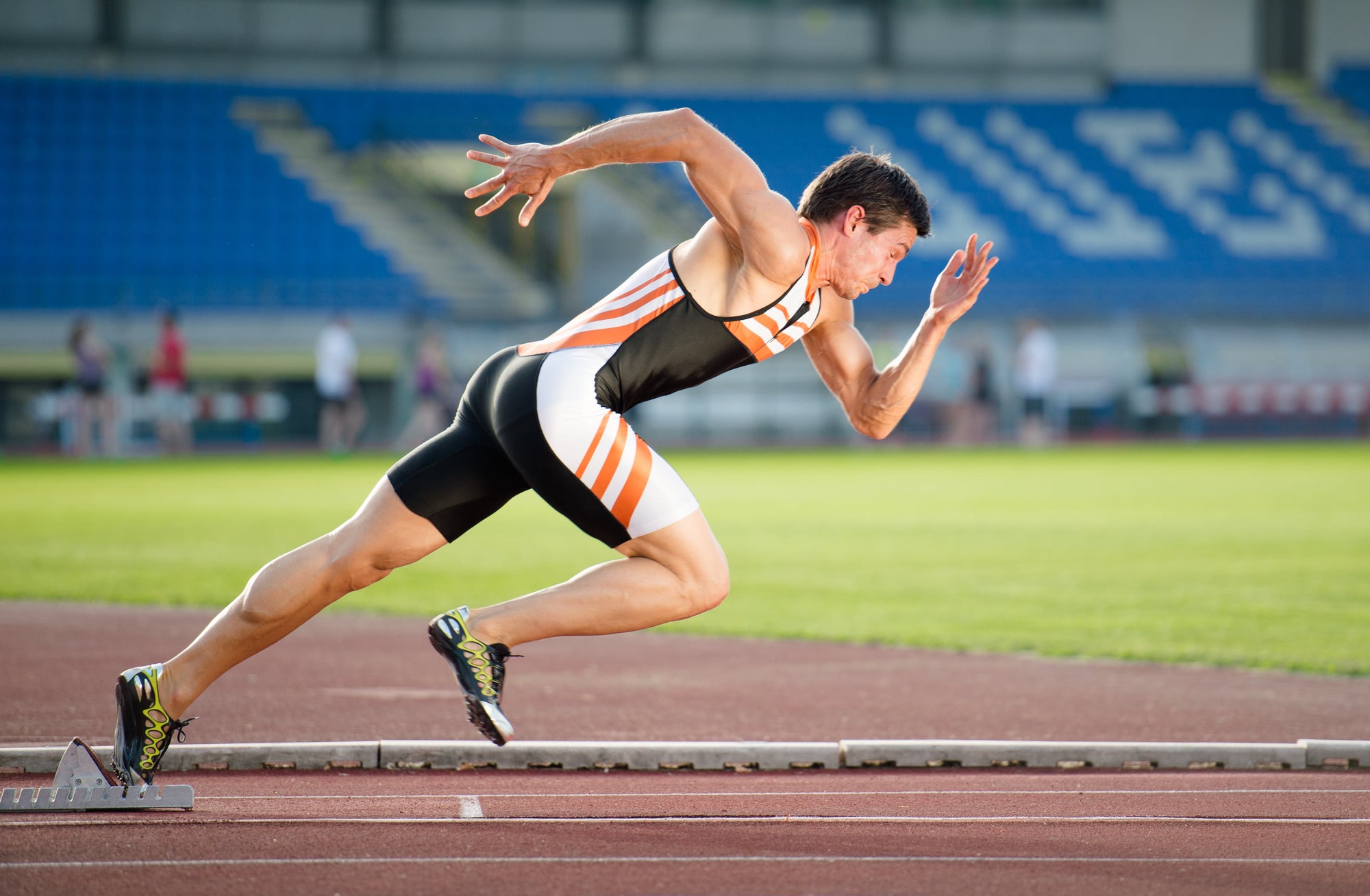 Citrulline Malate Enhances Athletic Anaerobic Performance - man sprinting on track